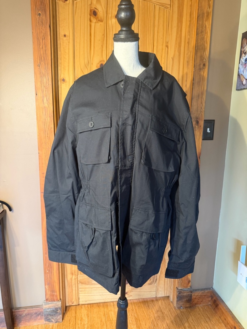 Sector Seven Black Utility Field Jacket - Classic Workwear Style NWT, XL